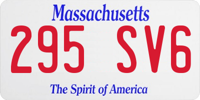 MA license plate 295SV6