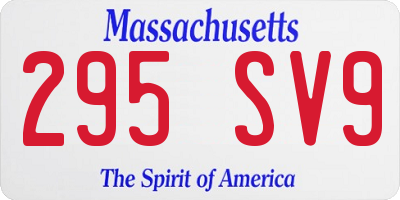 MA license plate 295SV9