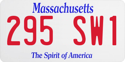 MA license plate 295SW1