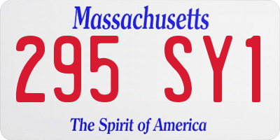 MA license plate 295SY1