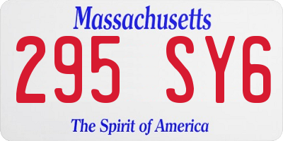 MA license plate 295SY6