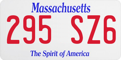 MA license plate 295SZ6