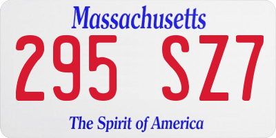 MA license plate 295SZ7