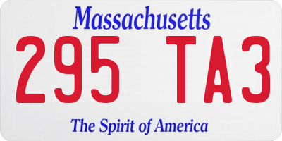 MA license plate 295TA3