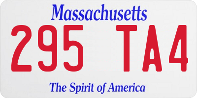 MA license plate 295TA4