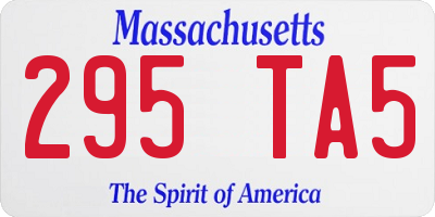MA license plate 295TA5