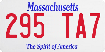 MA license plate 295TA7