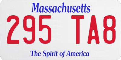 MA license plate 295TA8