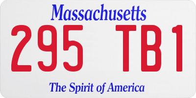 MA license plate 295TB1