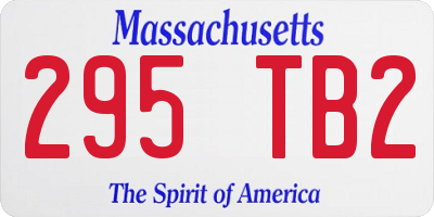 MA license plate 295TB2