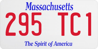MA license plate 295TC1