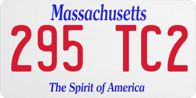 MA license plate 295TC2