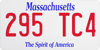 MA license plate 295TC4