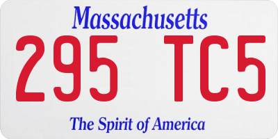 MA license plate 295TC5