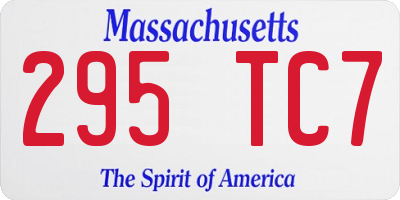MA license plate 295TC7