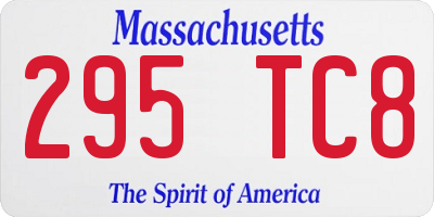 MA license plate 295TC8