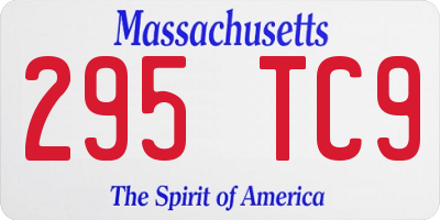 MA license plate 295TC9