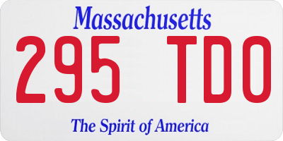 MA license plate 295TD0