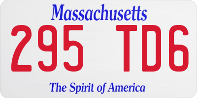 MA license plate 295TD6
