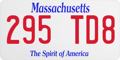 MA license plate 295TD8