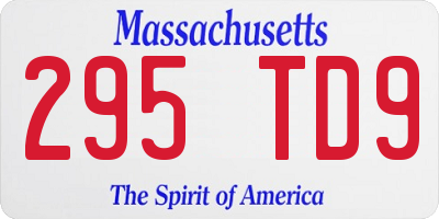 MA license plate 295TD9