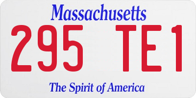 MA license plate 295TE1