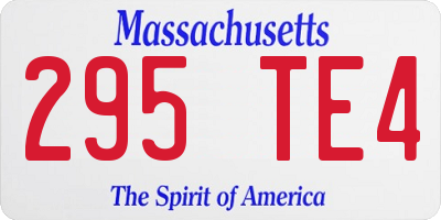 MA license plate 295TE4