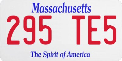 MA license plate 295TE5