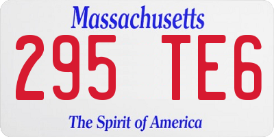 MA license plate 295TE6