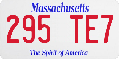 MA license plate 295TE7
