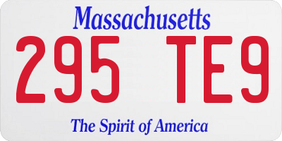 MA license plate 295TE9