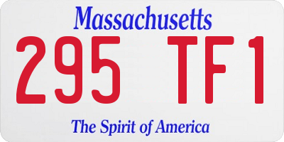 MA license plate 295TF1