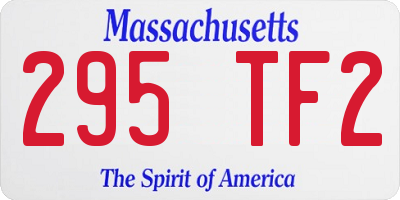 MA license plate 295TF2
