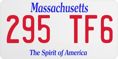 MA license plate 295TF6