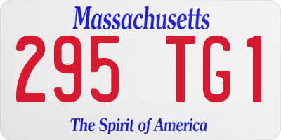 MA license plate 295TG1