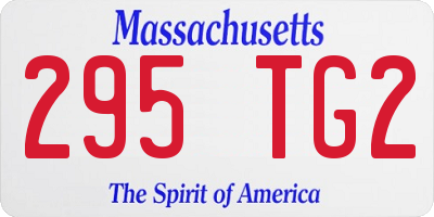 MA license plate 295TG2