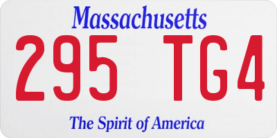 MA license plate 295TG4