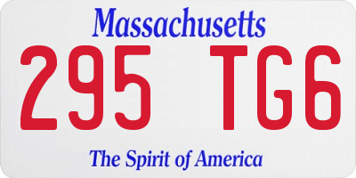 MA license plate 295TG6