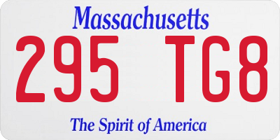 MA license plate 295TG8