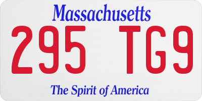 MA license plate 295TG9