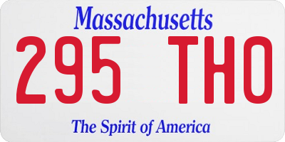 MA license plate 295TH0