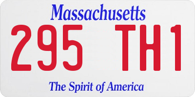 MA license plate 295TH1