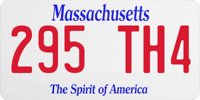 MA license plate 295TH4