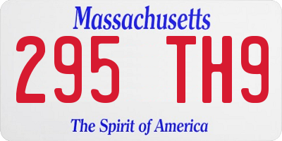 MA license plate 295TH9