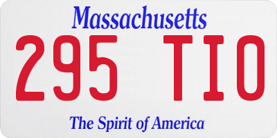 MA license plate 295TI0