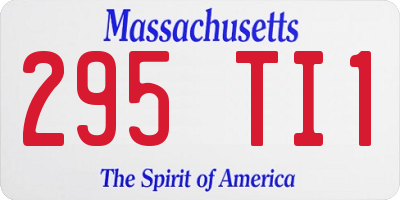 MA license plate 295TI1