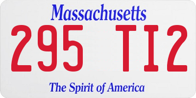 MA license plate 295TI2