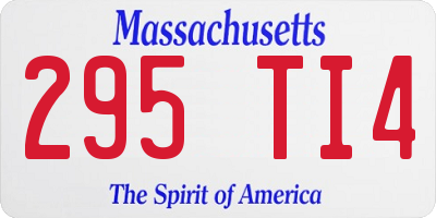 MA license plate 295TI4