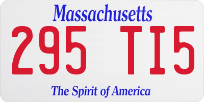 MA license plate 295TI5