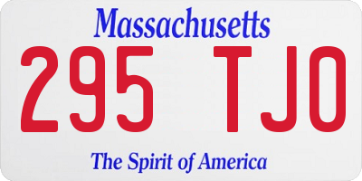MA license plate 295TJ0